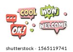 speech labels with text vector... | Shutterstock .eps vector #1565119741