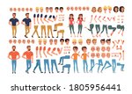 male and female characters... | Shutterstock .eps vector #1805956441