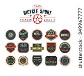 bicycle set badges logos and... | Shutterstock .eps vector #349967777