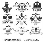 Vintage Gentlemen Club Emblems  ...