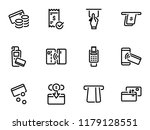 set of black vector icons ... | Shutterstock .eps vector #1179128551
