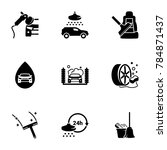 set of black icons isolated on... | Shutterstock .eps vector #784871437