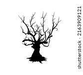 silhouette of creepy  scary... | Shutterstock .eps vector #2163909121