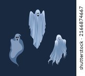collection of spooky ghosts for ... | Shutterstock .eps vector #2166874667