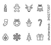 christmas icons | Shutterstock .eps vector #343277207