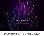 lines composed of glowing... | Shutterstock .eps vector #1075624334