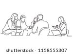 continuous line drawing of work ... | Shutterstock .eps vector #1158555307