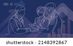 business persons discussing... | Shutterstock .eps vector #2148392867