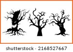 tree halloween art  vintage... | Shutterstock .eps vector #2168527667