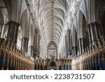 Small photo of London, UK - November 27, 2022: High Altar 1867 by George Gilbert Scott in Collegiate Church of Saint Peter in Westminster Abbey.