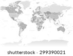 a high detail vector map set... | Shutterstock .eps vector #299390021