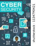 internet cyber security and... | Shutterstock .eps vector #1134790421
