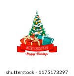 merry christmas icon of... | Shutterstock .eps vector #1175173297