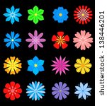 Set Of Flower Blossoms Isolated ...