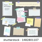 paper notes on stickers ... | Shutterstock .eps vector #1482801107