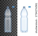 realistic plastic water bottle... | Shutterstock .eps vector #1734276581