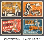 circus performers  animals ... | Shutterstock .eps vector #1764415754
