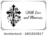 funeral card vector template... | Shutterstock .eps vector #1801833817