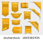 golden ribbons and banners ... | Shutterstock .eps vector #1845381934