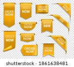 order now gold banners ... | Shutterstock .eps vector #1861638481