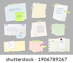 notes paper sheets attached... | Shutterstock .eps vector #1906789267