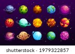 Cartoon Space Planets Of Vector ...