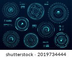 circle futuristic hud digital... | Shutterstock .eps vector #2019734444