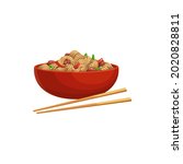 soy noodles product  soybean... | Shutterstock .eps vector #2020828811