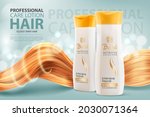hair shampoo or conditioner ... | Shutterstock .eps vector #2030071364
