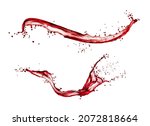 red wine or juice isolated... | Shutterstock .eps vector #2072818664
