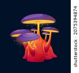 fantasy magic toxic purple... | Shutterstock .eps vector #2075394874