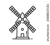 German Landmark Retro Windmill...