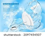 dishwasher sea breeze detergent ... | Shutterstock .eps vector #2097454507