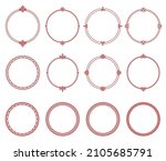 round red asian frames and... | Shutterstock .eps vector #2105685791