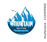 Mountain River Rafting Icon....