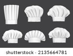 chef hats  realistic 3d cook... | Shutterstock .eps vector #2135664781