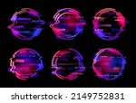 abstract neon circle rings or... | Shutterstock .eps vector #2149752831