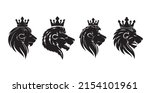 lion king head with crown ... | Shutterstock .eps vector #2154101961