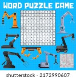 robot arms factory  word search ... | Shutterstock .eps vector #2172990607