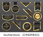 premium  luxury golden labels ...