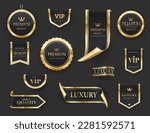 golden luxury labels and...