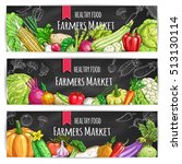 veggies of farmer market.... | Shutterstock .eps vector #513130114