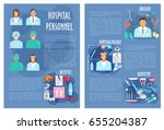 hospital doctors poster for... | Shutterstock .eps vector #655204387