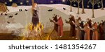 medieval scene. inquisition.... | Shutterstock .eps vector #1481354267