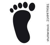 Left Foot Footprint Silhouette. ...