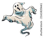 halloween creepy ghost... | Shutterstock .eps vector #2161820661