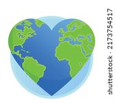 earth heart icon. high quality... | Shutterstock .eps vector #2173754517