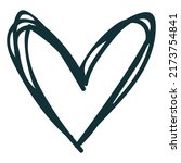doodle stroke heart cute. high... | Shutterstock .eps vector #2173754841