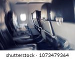Small photo of aerophobias concept. Blurred image of commercial plane moving fast downwards. Fear of flying. collapse slump depression downfall debacle, subsidence trip. turbidity of consciousness during seasickness