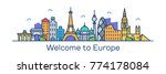 welcome to europe. vector... | Shutterstock .eps vector #774178084